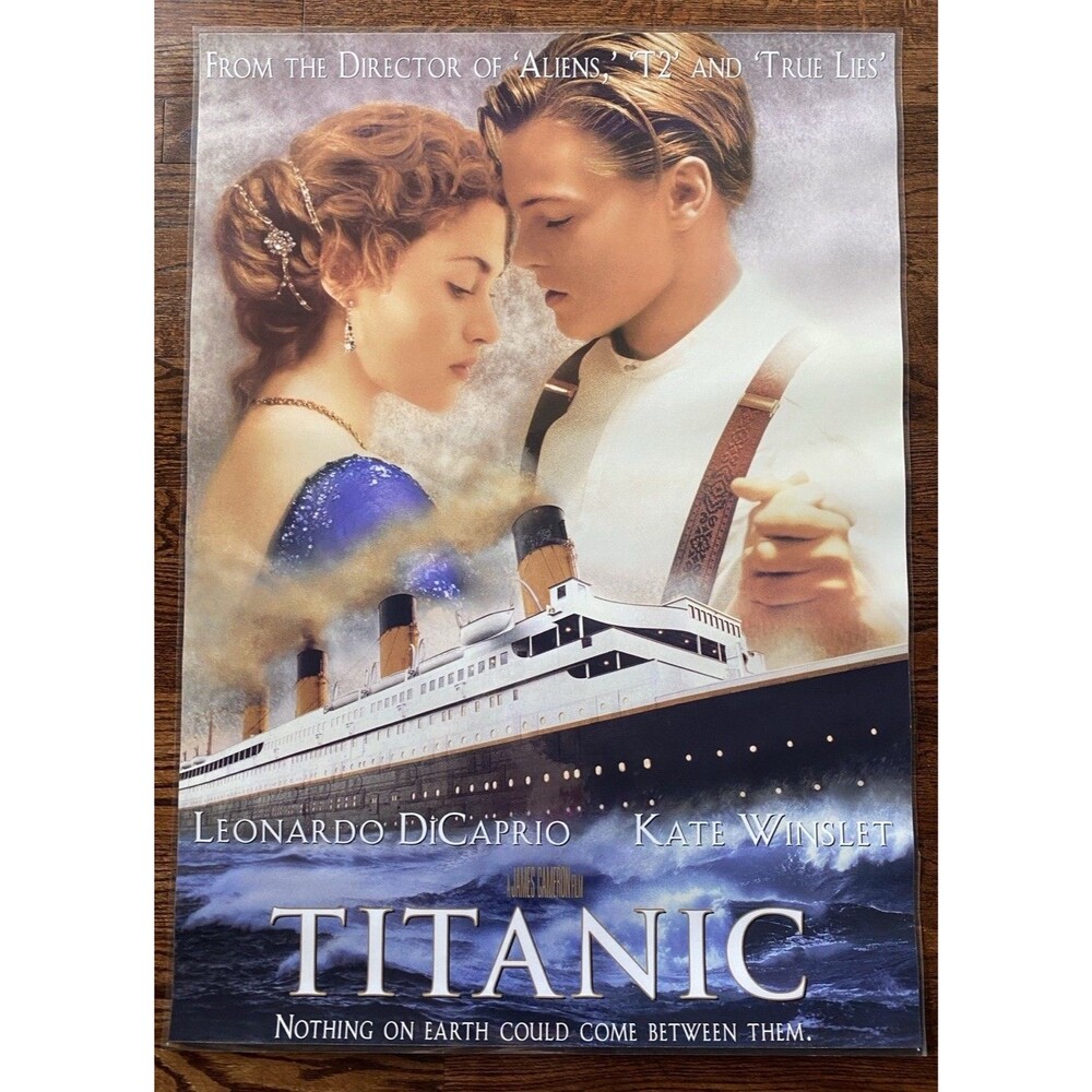 LAMINATED Titanic Movie Poster 24" X 33 1/2" Leonardo DiCaprio Kate Winslet VTG